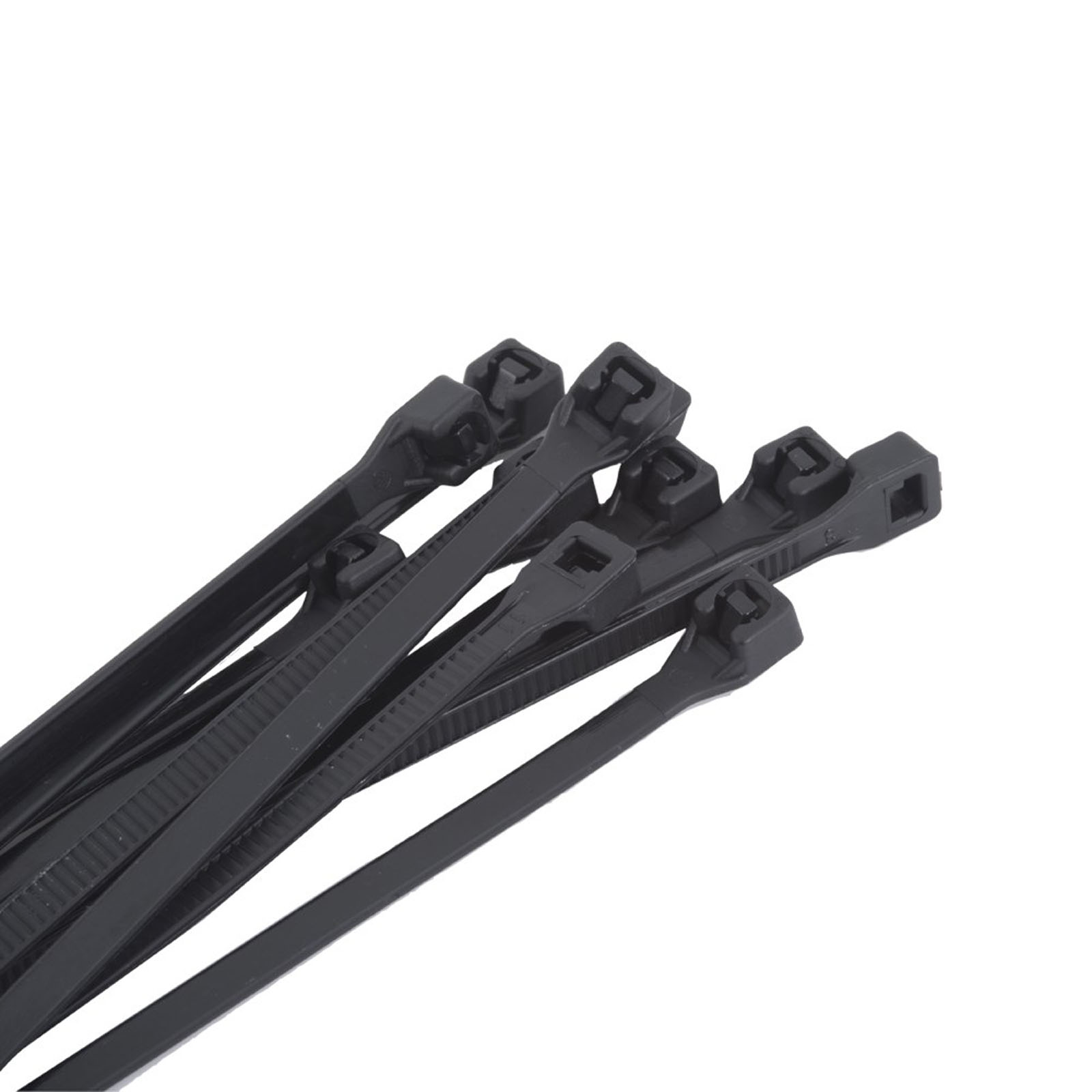 Black Cable Ties 300 x 4.8mm - 100 Pack, Nylon Cable Ties, Cable Ties