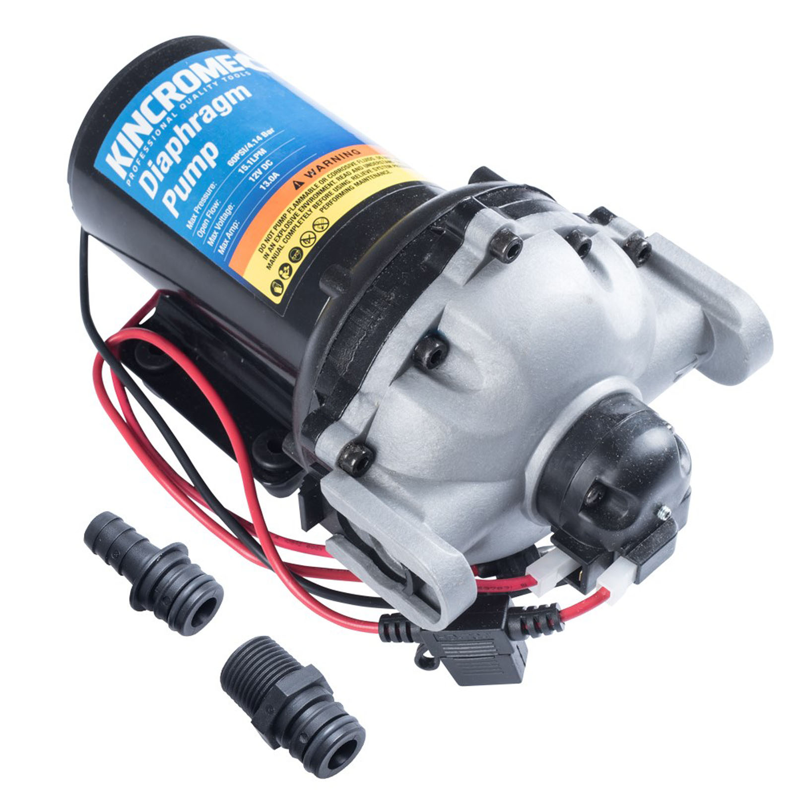 15.1LPM 12V Diaphragm Pump Quick Connect Kincrome Tools Kincrome