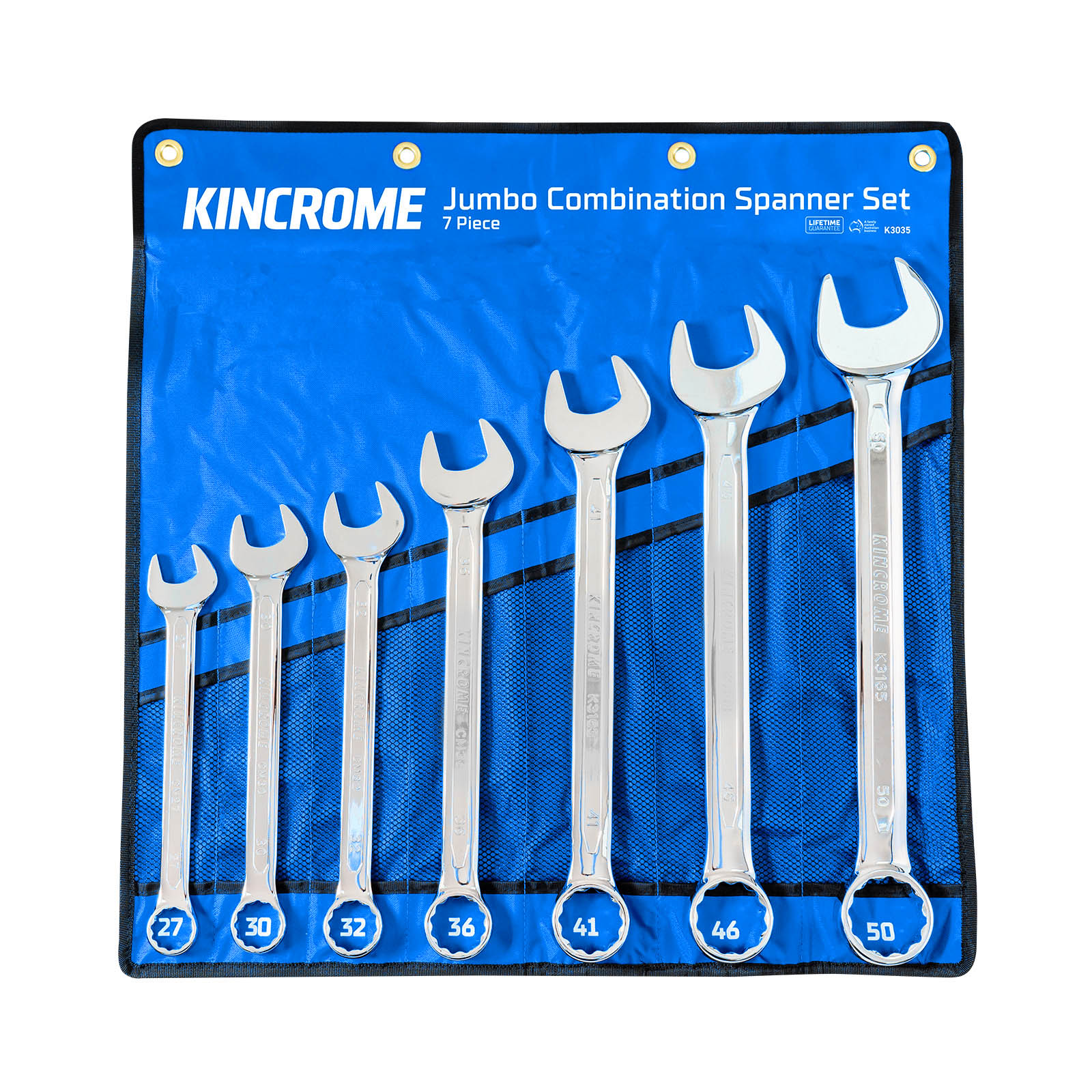 Jumbo Combination Spanner Set 7 Piece - Metric - Kincrome Tools - Kincrome