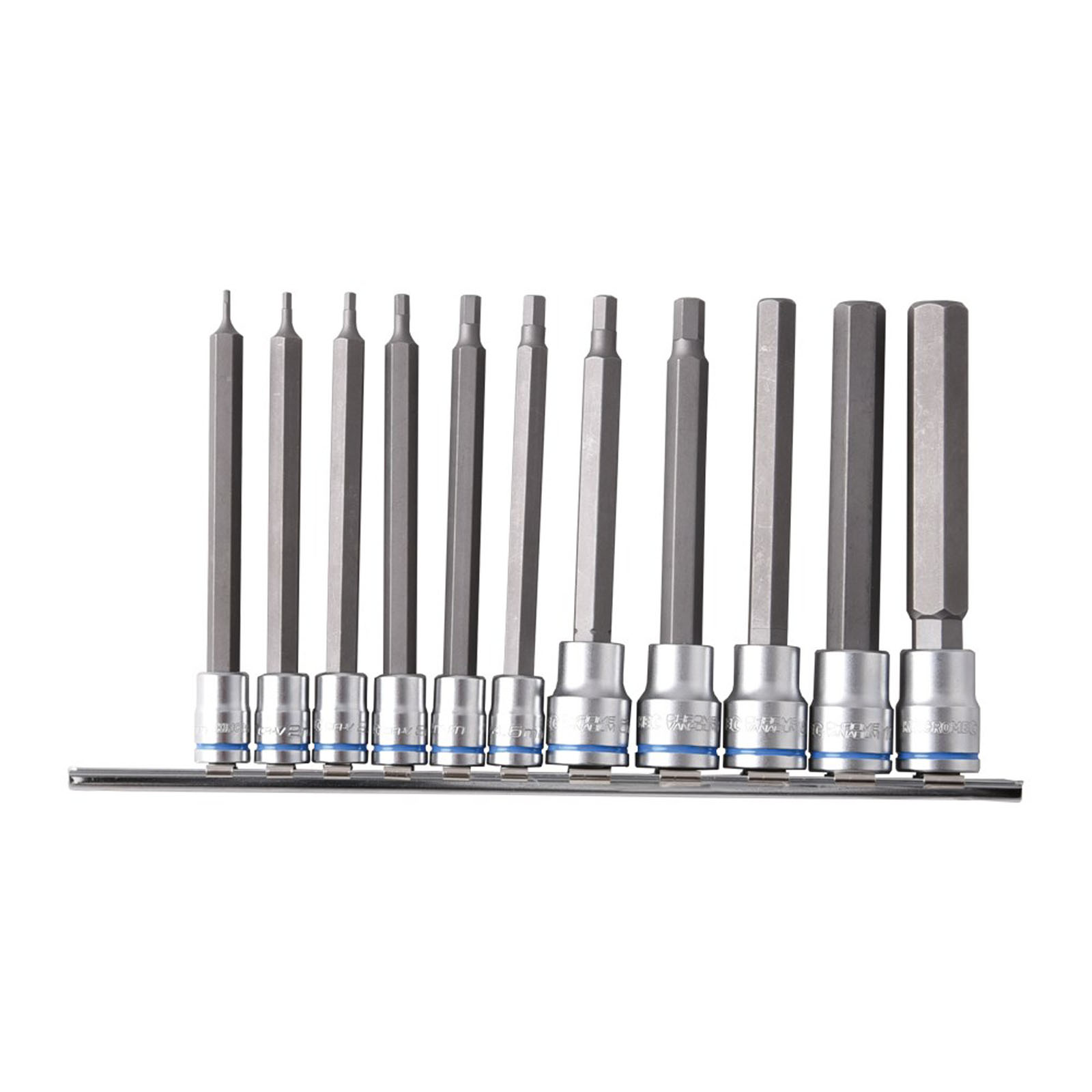 Hex Socket Set Long Series 11 Piece 1/4 & 3/8 Drive - Metric