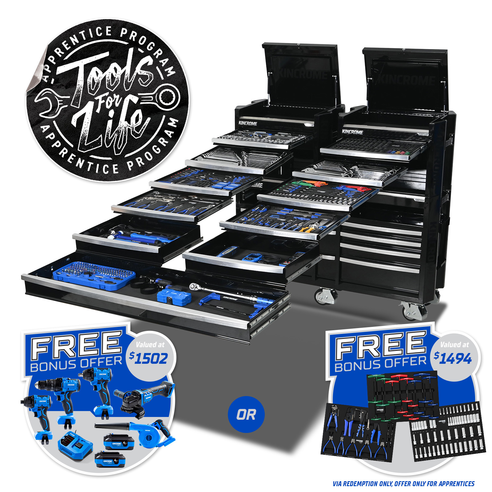 CONTOUR® Workshop Tool Kit 729 Piece 22 Drawer (60