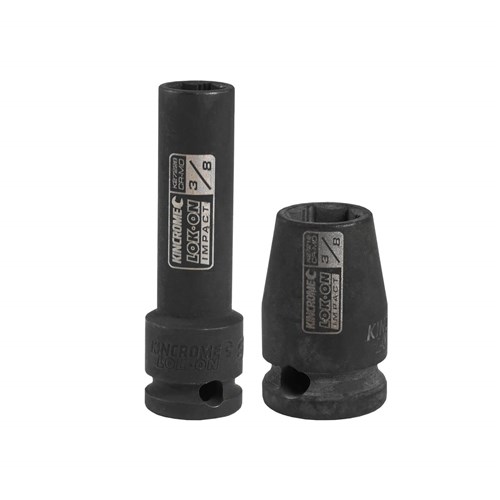 LOK-ON™ Deep Impact Socket 3/8" Drive - Imperial