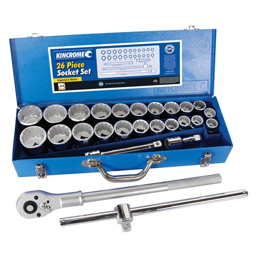 Socket Set 26 Piece 3/4" Drive - Metric & Imperial