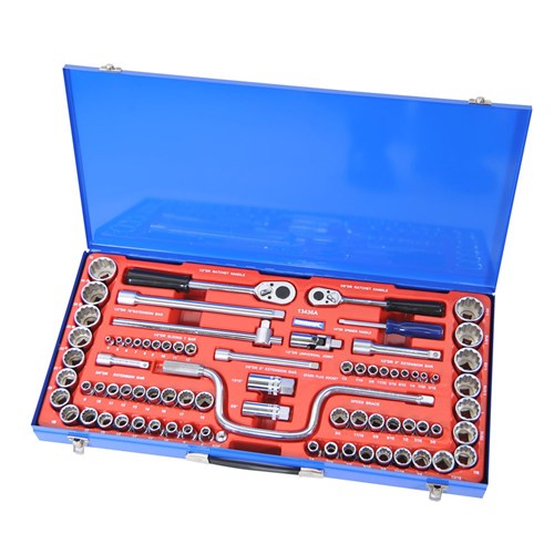 Socket Set 78 Piece 1/4, 3/8 & 1/2" Drive