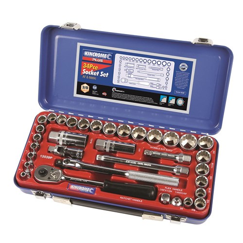 Socket Set 34 Piece 3/8" Drive