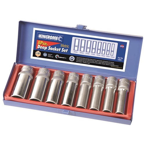 Deep Socket Set 8 Piece 1/2" Drive