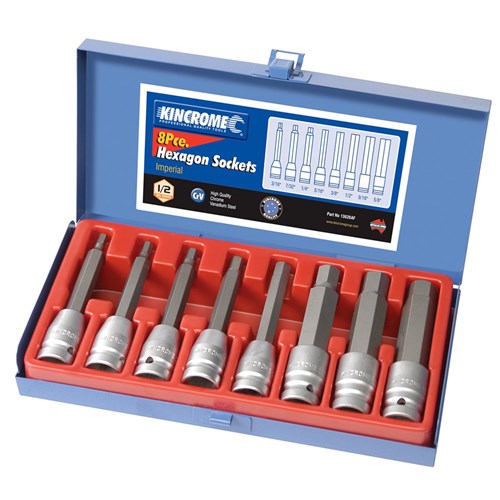 Hex Bit Socket Set 8 Piece 1/2" Drive