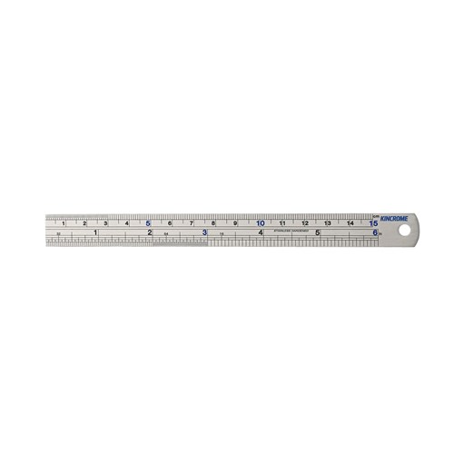 Stainless Steel Rule 150mm (6") Metric & Imperial