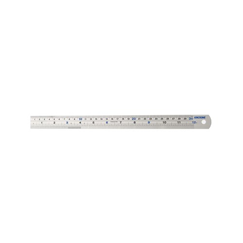 Stainless Steel Rule 300mm (12") Metric & Imperial