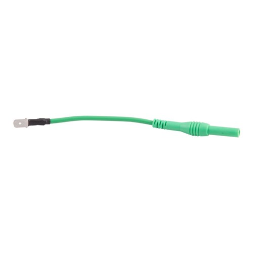 Green 4mm Banana to 1/4" Male Spade X2