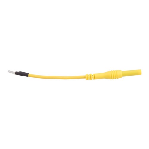Yellow 4mm Banana to 2.75mm Male Spade X2