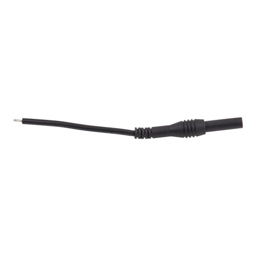 Black 4mm Banana to Stripped wire end X2