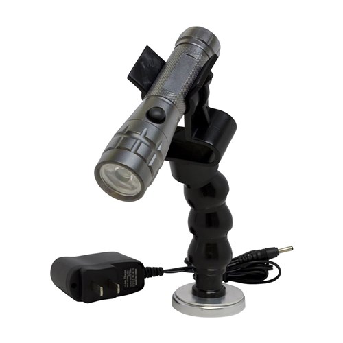 Rechargeable LED Flashlight with Flexible Magnetic Holder 