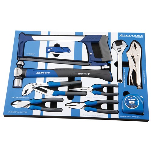 EVA Tray - RETRO Pliers & Wrench Set 10 Piece