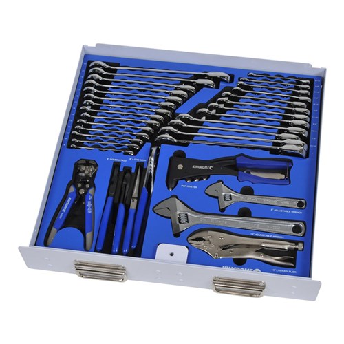 TRUCK BOX 35 Piece Gear Spanners, Pliers, Wrenches, Stripper & Riveter EVA Tray