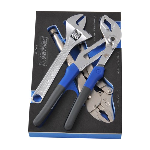 EVA Tray Wrench, Locking & Multi Grip Pliers Set 3 Piece