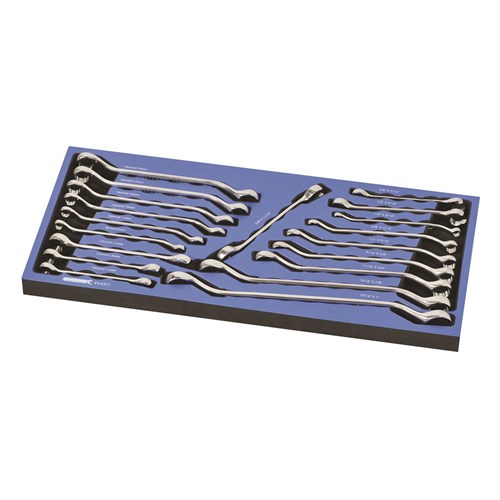 EVA Tray Double Ring & Flare Nut Spanners 19 Piece