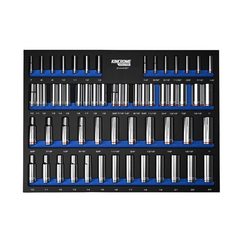 EVOLUTION 59 Piece Deep Sockets EVA Tray