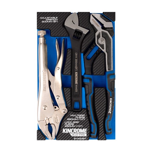 BLUESTEEL® 3 Piece Pliers & Wrench EVA Tray