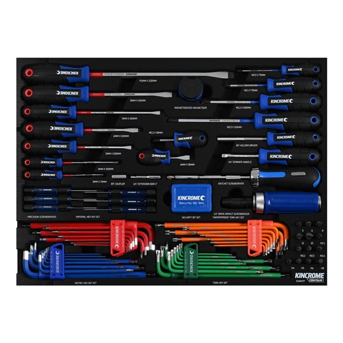 CONTOUR® 115 Piece TorqueMaster® Screwdrivers & Fastening EVA Tray