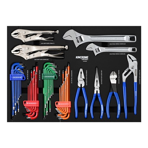 CONTOUR® 44 Piece Pliers, Wrenches & Hex / TORX® Fastening EVA Tray