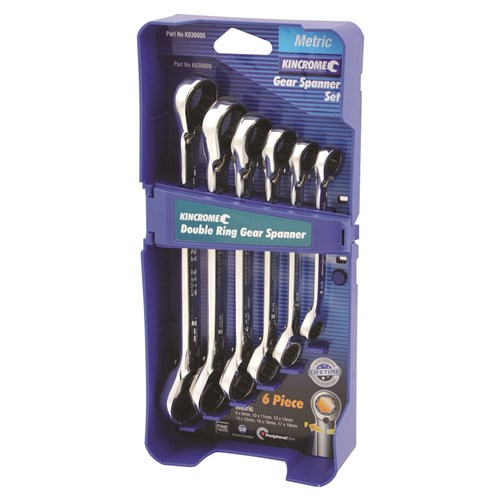 Double Ring Gear Spanner Set 6 Piece