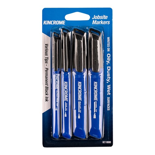 Permanent Marker Starter Pack 4 Pack Black