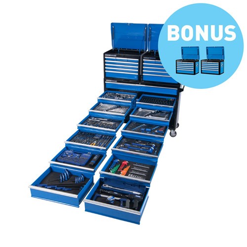 Evolution Tool Trolley 557 Piece 13 Drawer Extra Wide 1/4, 3/8 & 1/2" Drive