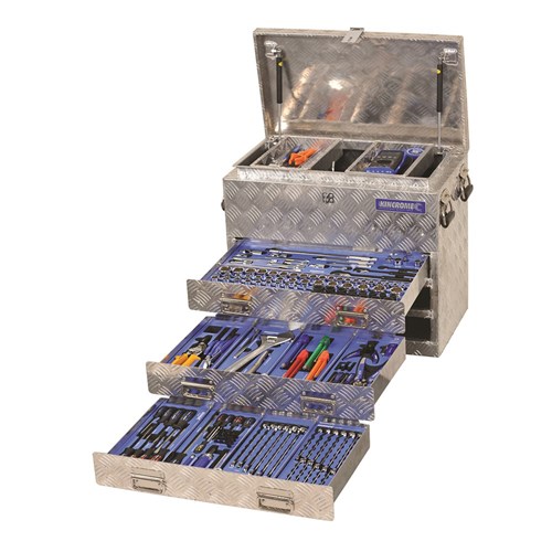 Aluminium Truck Box Tool Kit 279 Piece 1/4, 3/8 & 1/2" Drive