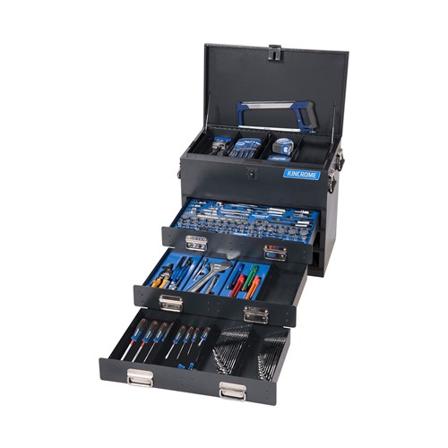 Truck Box Tool Kit 219 Piece 3 Drawer Grey