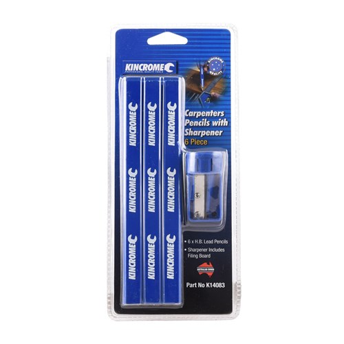 Carpenters Pencils Pack of 7 Includes Sharpener