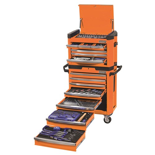 CONTOUR® Workshop Tool Kit 329 Piece 15 Drawer 29" Orange