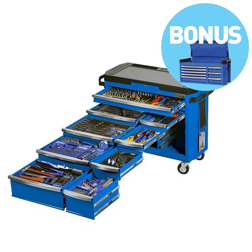 CONTOUR® Tool Trolley 485 Piece 1/4, 3/8 & 1/2" Drive BONUS CONTOUR® Tool Chest