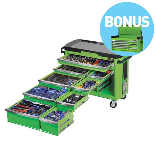 CONTOUR® Tool Trolley 485 Piece 1/4, 3/8 & 1/2" Drive BONUS CONTOUR® Tool Chest