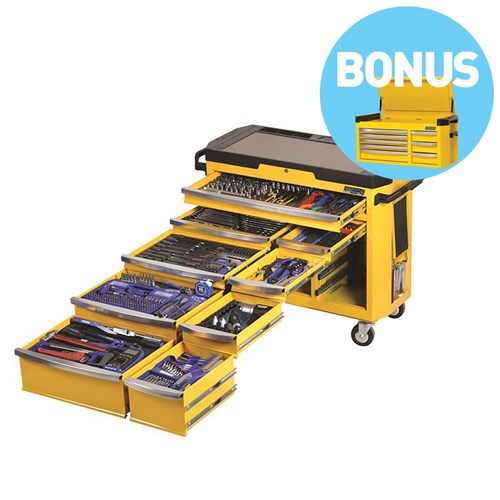 CONTOUR® Tool Trolley 485 Piece 1/4, 3/8 & 1/2" Drive BONUS CONTOUR® Tool Chest