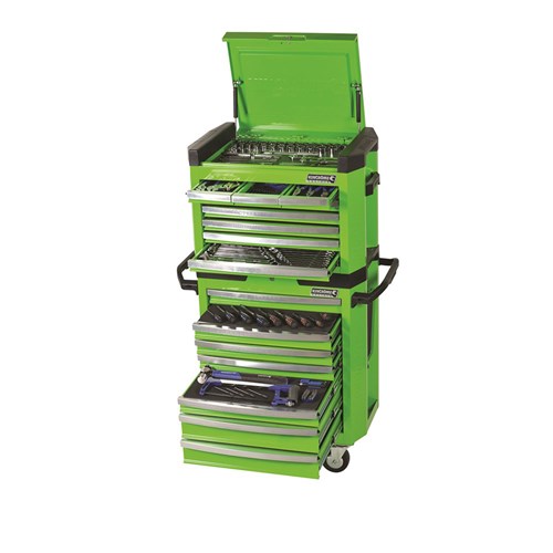 CONTOUR® Workshop Tool Kit 208 Piece 15 Drawer 29" Green