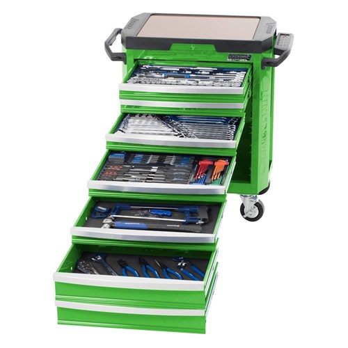 CONTOUR® Trolley Tool Kit 242 Piece 7 Drawer 29" Green