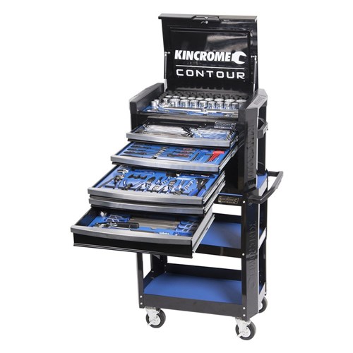 CONTOUR Industrial Cart & Chest Kit 179 Piece 1/2 & 3/4" Drive - Black Series