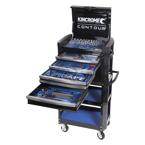 CONTOUR Cart & Chest Kit 211 Piece 1/4, 3/8 & 1/2" Drive - Black Series