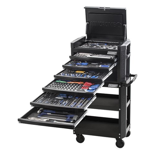 CONTOUR Tool Chest 403 Piece 1/4, 3/8 & 1/2" Drive Bonus 'CONTOUR Tool Cart' - Black Series