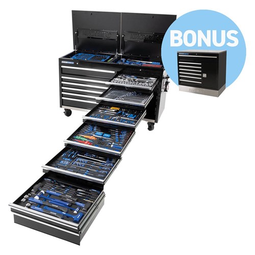 TRADE CENTRE 524 Piece 13 Drawer Trolley Tool Kit Bonus Cabinet Bench