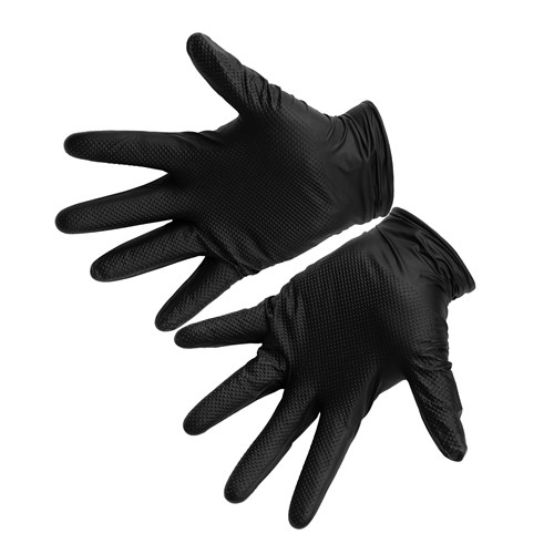 Heavy Duty Disposable Diamond Grip Nitrile Gloves - X-Large