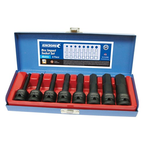 Hex Impact Socket Set 8 Piece 1/2" Drive