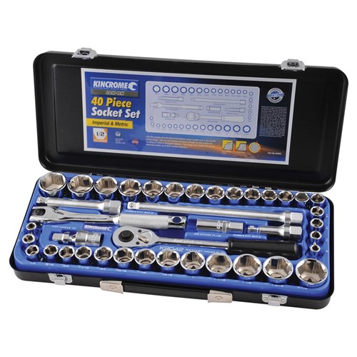 LOK-ON Socket Set 40 Piece 1/2" Drive