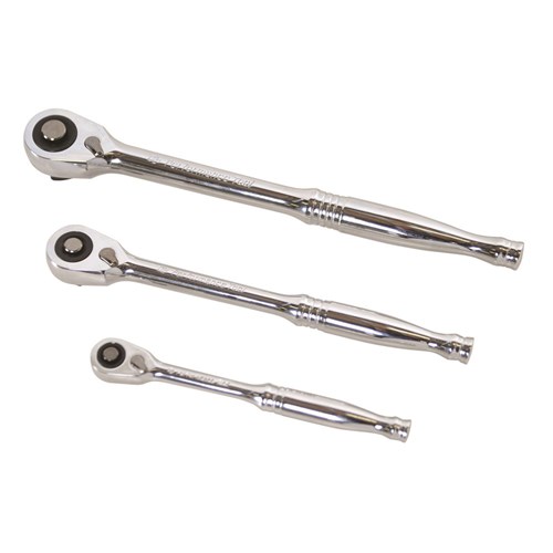 Reversible Ratchet Set 3 Piece 1/4, 3/8 & 1/2" Drive