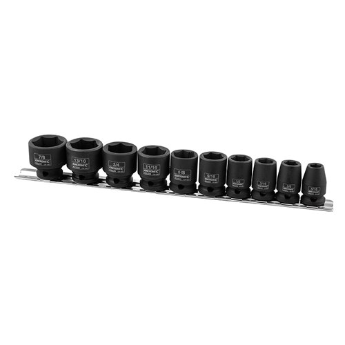 Impact Socket Rail 10 Piece 3/8" Drive - Imperial