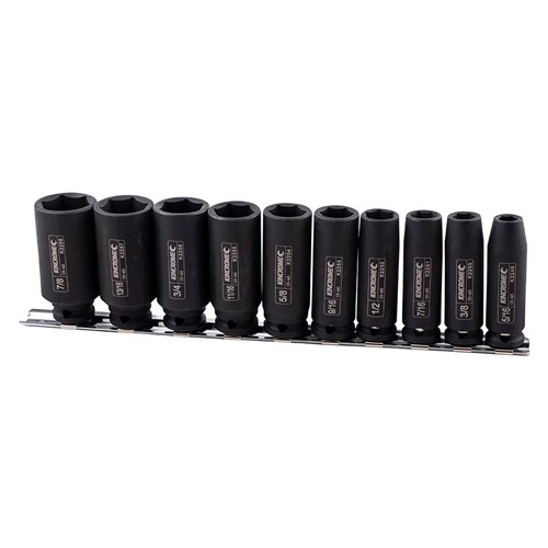 Deep Impact Socket Rail 10 Piece 3/8" Drive - Imperial