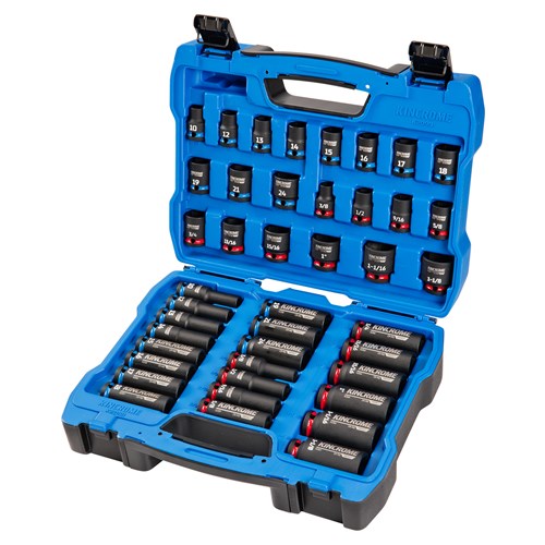 Deep/Standard Impact Socket Set 42 Piece 1/2" Drive - Metric & Imperial