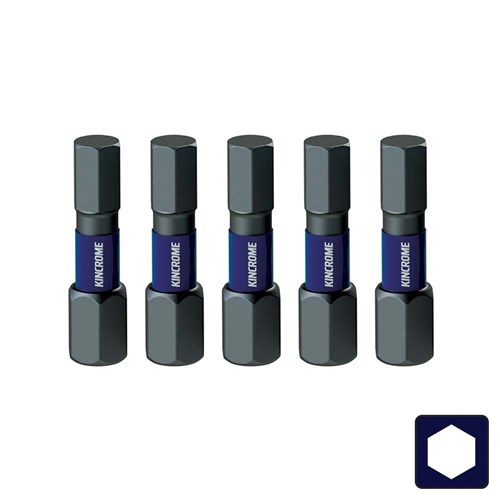 Hex 4mm Impact Bit 25mm 5 Piece