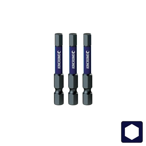Hex 4mm Impact Bit 50mm 3 Piece
